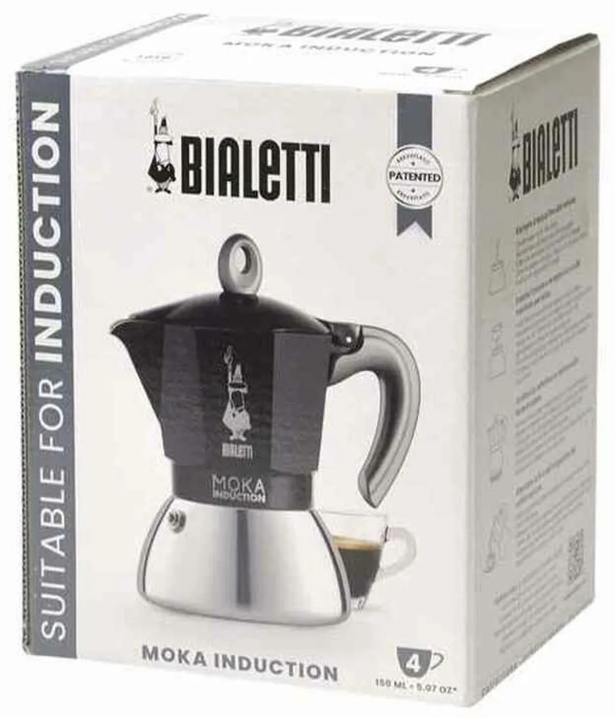 Caffettiera Italiana Bialetti Moka Nero Alluminio