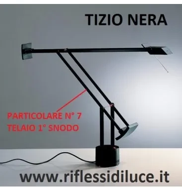 Artemide tizio nera ricambio telaio inferiore