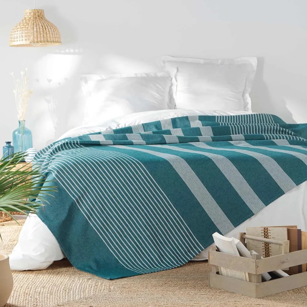 Copriletto blu 220x240 cm Adele - douceur d'intérieur