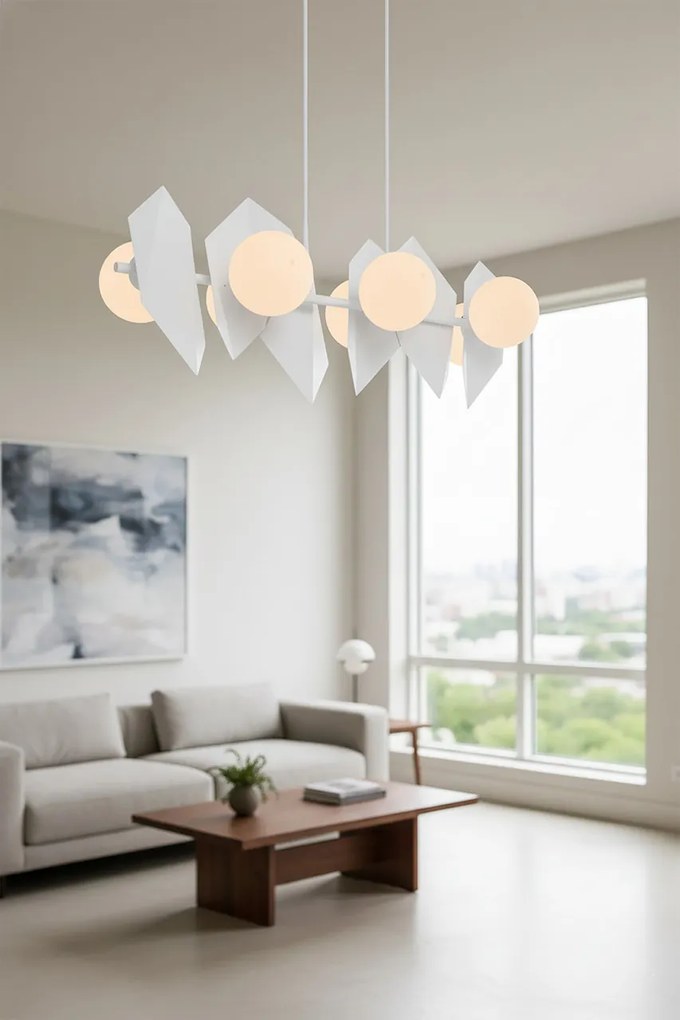 Lampadario a Sospensione DRIFTON 6 BLACK e WHITE Colore Bianco