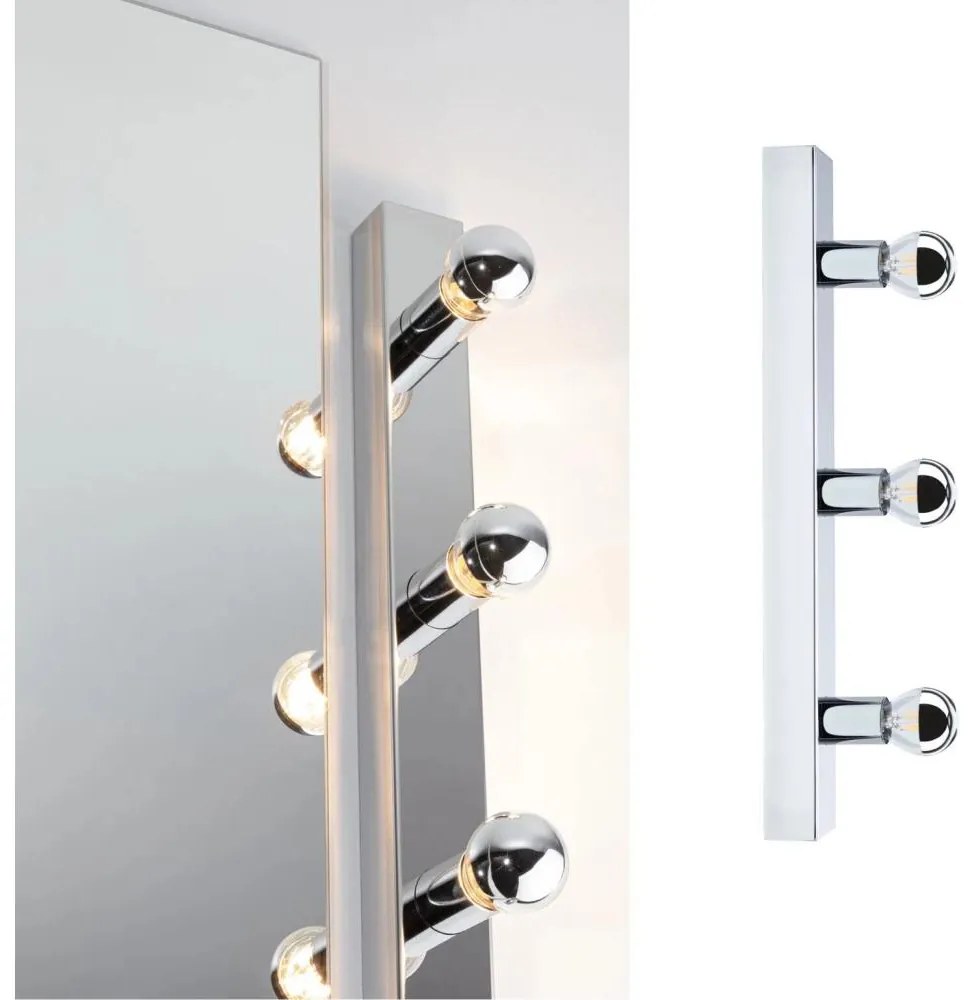 Paulmann 80096 - 3xE14/40W IP44 Lampada per specchio da bagno REGULA 230V cromo