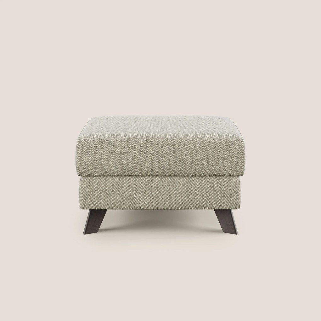 Moon Pouf contenitore e piedini alti in tessuto smacchiabile con acqua T05