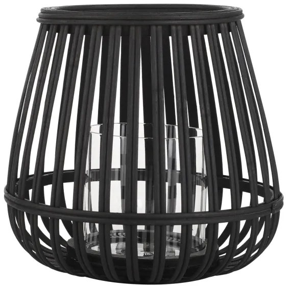 Eglo 422085 - Candeliere BUNAWAN 20x22 cm nero/bambù