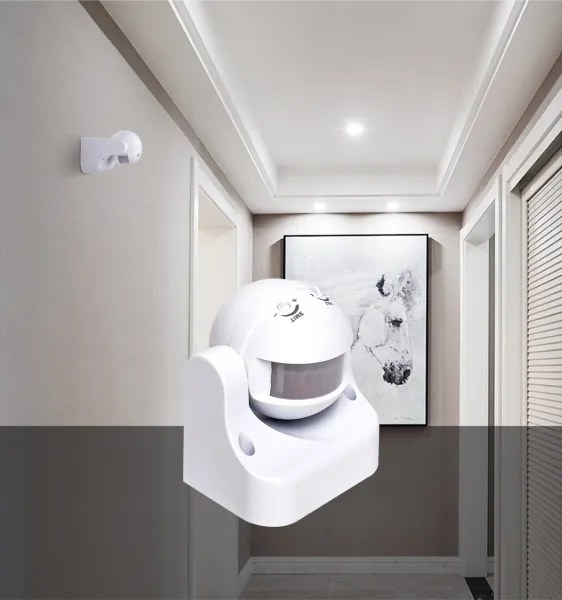 Aigostar - Sensore di movimento a infrarossi da esterno 230V IP44 bianco
