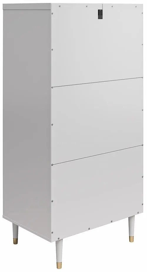 Cassettiera alta grigio chiaro 70x141 cm Elizabeth - CosmoLiving by Cosmopolitan