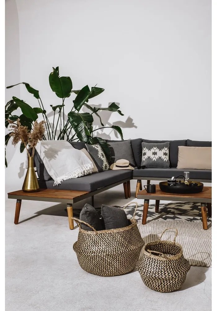 Divano da giardino grigio con struttura in legno di acacia Lustio - Bonami Selection