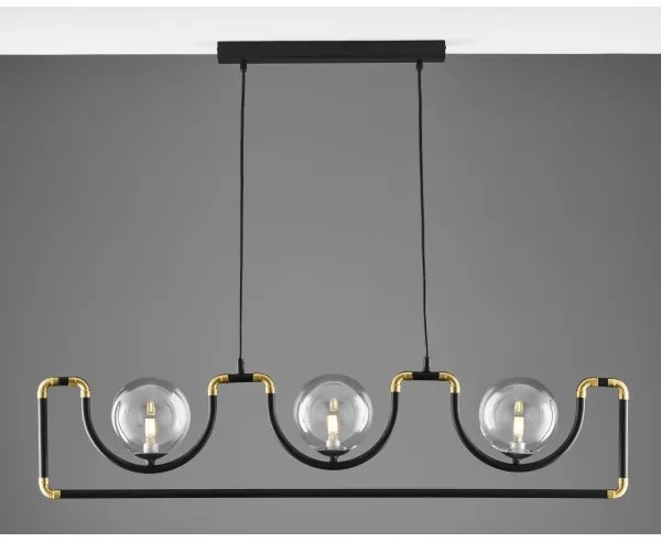 Jupiter 1990 - Lampadario a sospensione con filo HANZA 3xG9/10W/230V nero/oro