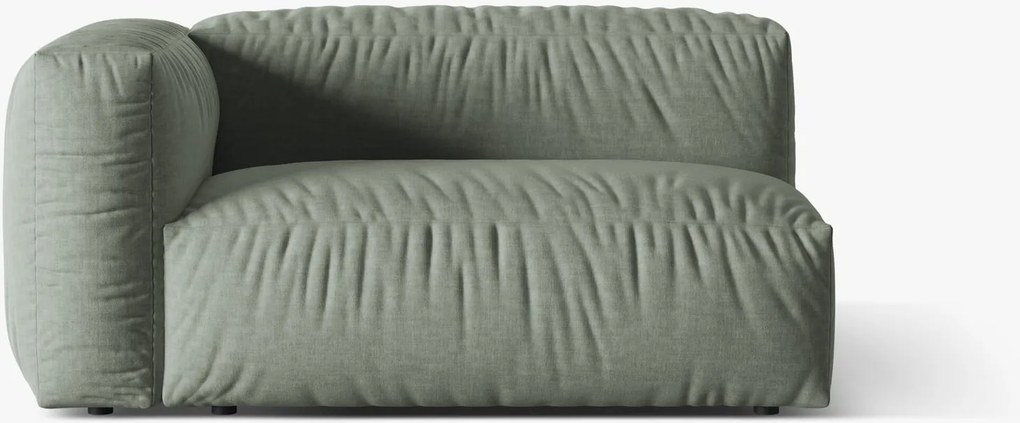 Modulo con bracciolo Martina in tessuto strutturato – 160x106 cm