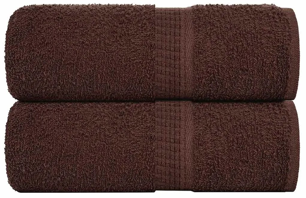 Asciugamani Per Sapone 2 Pz Marrone 30x30cm 360g/m² 100% Cotone /