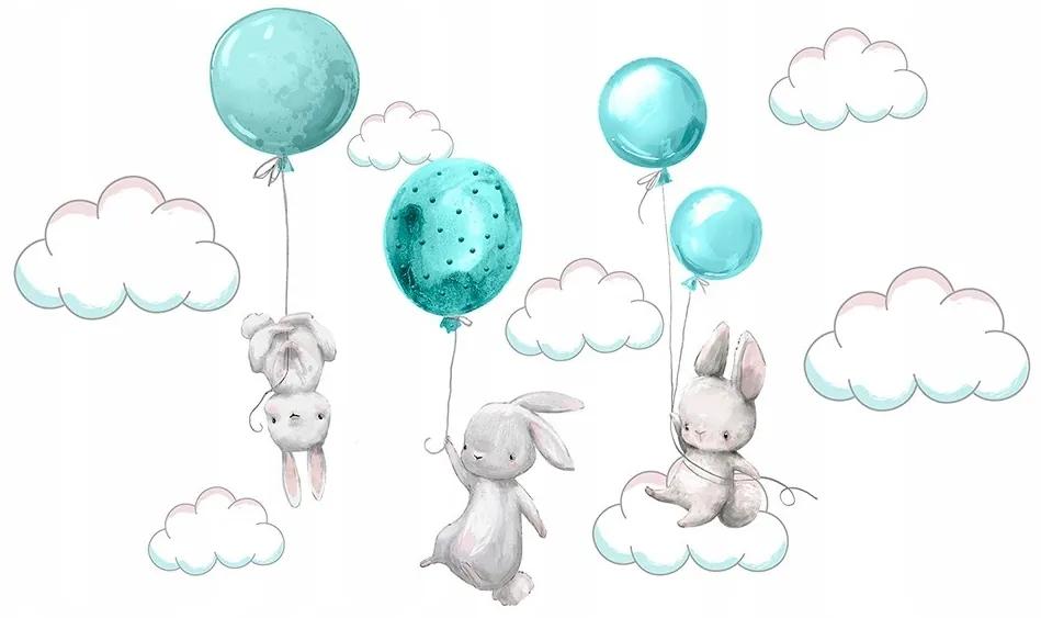 Adesivi murali con simpatici coniglietti