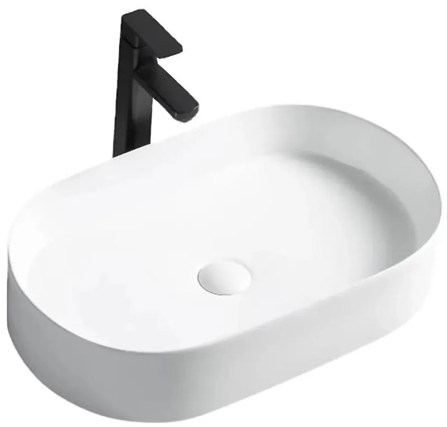 REA-U1055 - Lavabo da appoggio NADIA 38,5x61 cm ceramica/bianco lucido