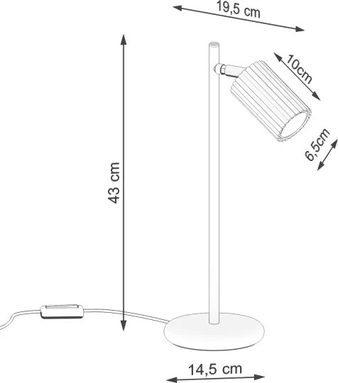 Brilagi - Lampada da tavolo LED CRESTO 1xGU10/10W/230V dorata