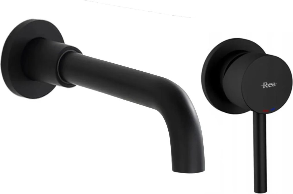 Rubinetto da incasso Rea Lungo LONG Black Mat + BOX