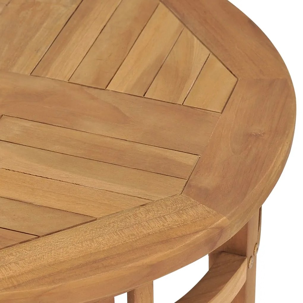 Set da pranzo da giardino 3 pz con cuscini in massello di teak