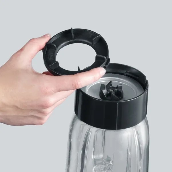 Severin SM 3737 - Frullatore da tavolo 1 l 500W/230V acciaio inox/nero