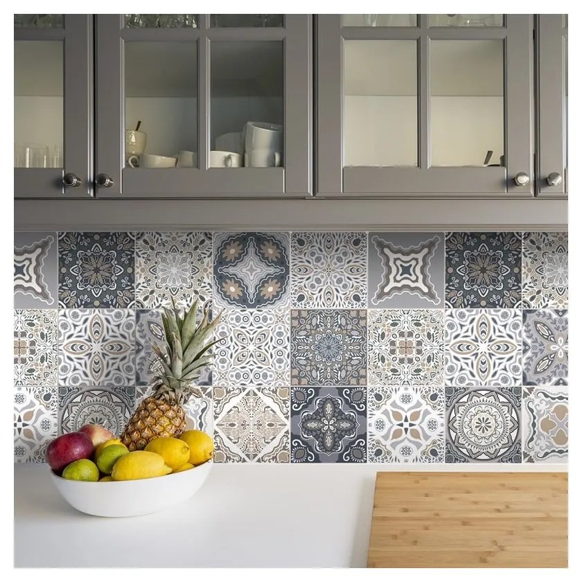 Set di 9 adesivi murali decorativi, 10 x 10 cm Orfeo - Ambiance