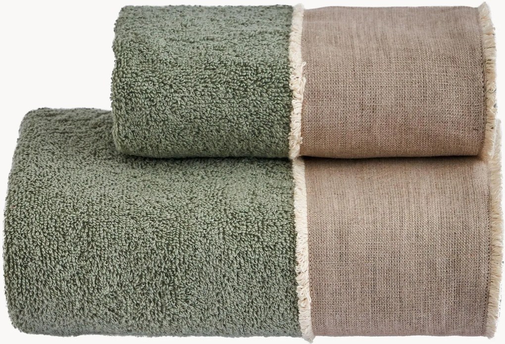 Set di 2 asciugamani in cotone Nicol