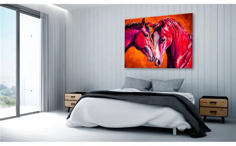 Quadro  Caress  Colore Arancione, Dimensioni e Misure 120x80