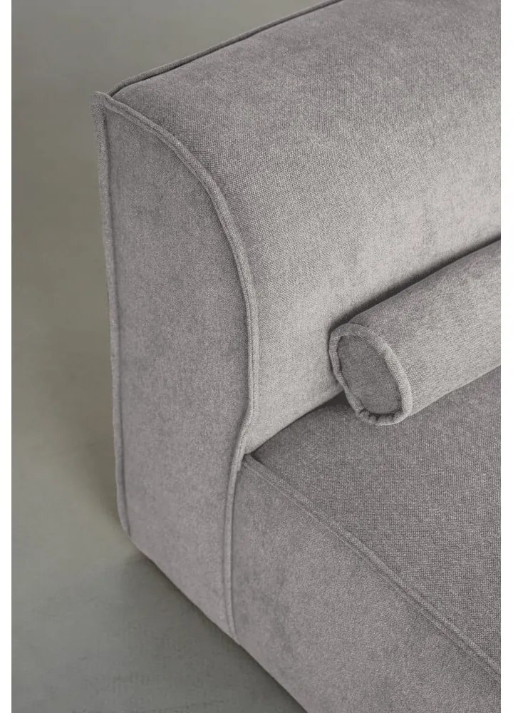 Divano componibile in grigio chiaro (con penisola a destra) Flex Felix – Miuform