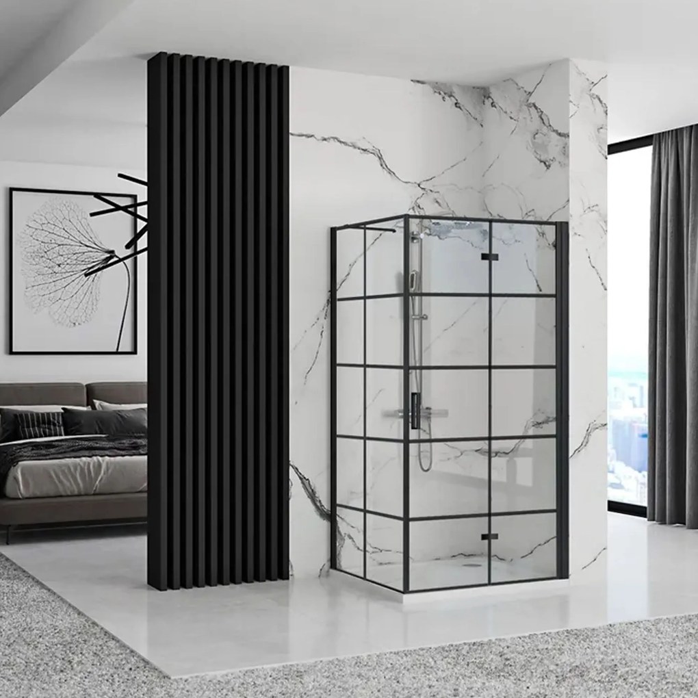 Cabina doccia Rea Molier Black 100x90