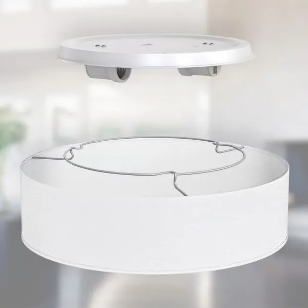 Plafoniera 2x E27/40W/230V Ø 38 cm, bianca