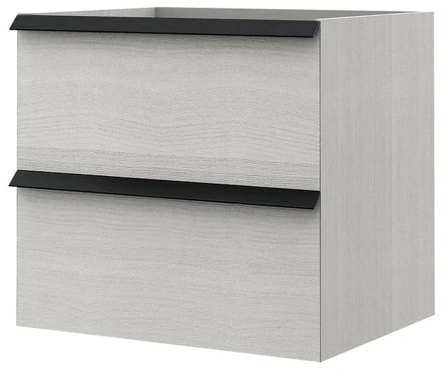 Mobile da bagno sotto lavabo BADEN HAUS Moon bianco L 60 x H 55 x P 46 cm 2 cassetti, lavabo non incluso