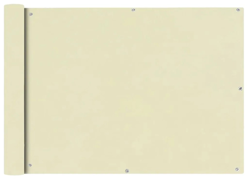 Paravento Da Balcone İn Tessuto Oxford 75x400 Cm Crema /