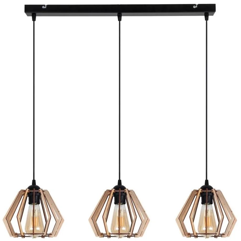 Lampadario su filo BERGO 3xE27/60W/230V bianco