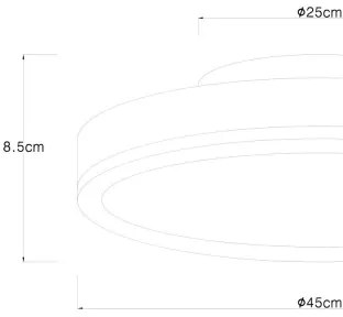 Globo 416080WWD2R - Plafoniera LED DORO LED/24W/230V diametro 45 cm