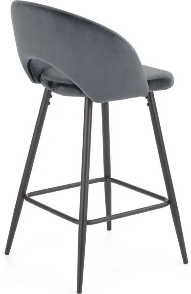 Sgabello 89x49 cm grigio/nero