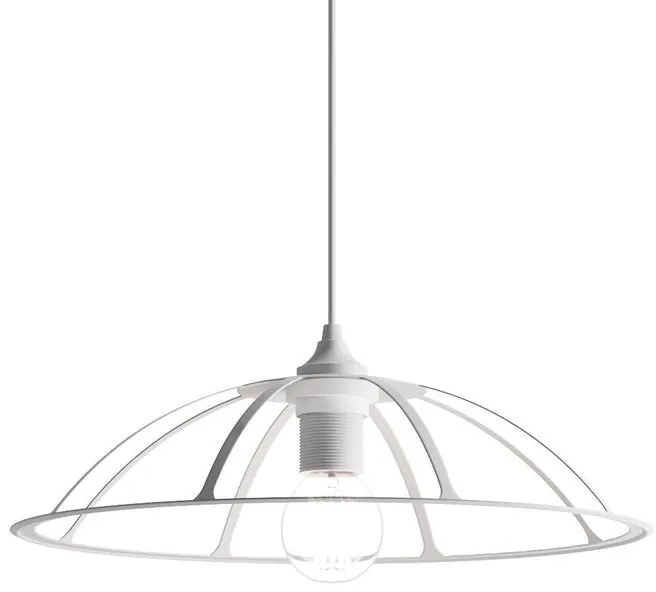 Lampadario Moderno Wing bianco paralume bianco E27 Ø40cm