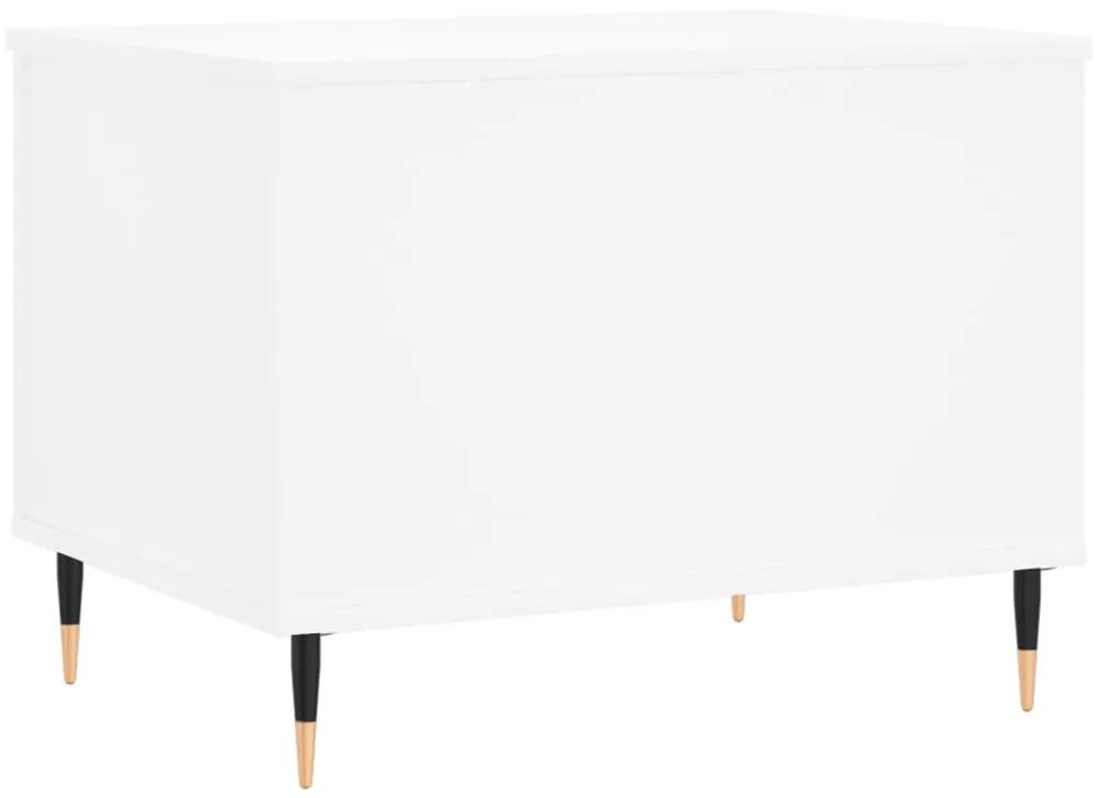 Tavolino da salotto bianco 60x44,5x45 cm in legno multistrato