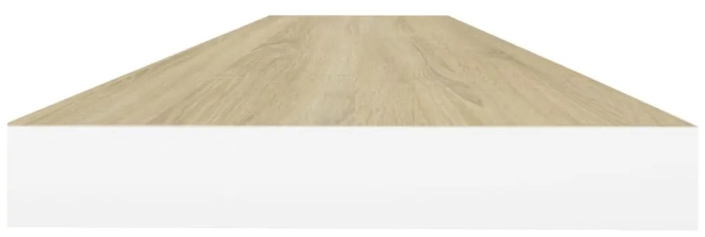 Scaffali a parete 4 pz rovere e bianco 120x23,5x3,8 cm in mdf