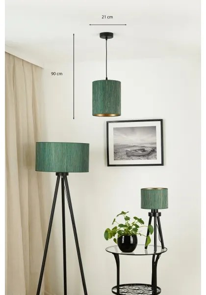 Brilagi - Lampadario a sospensione con filo BOSTON ROLLER 1xE27/15W/230V diametro 21 cm verde/oro