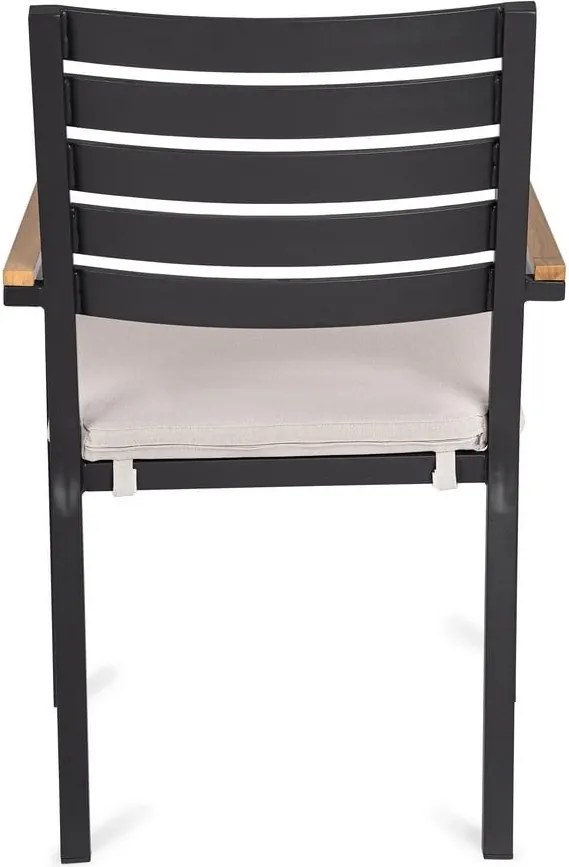 Sedie da esterno in set color antracite in metallo 4 pz Henna – Bizzotto