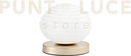 Lumetto ripple oro 1 luce attacco e27 18x18x16,5cm  in vetro soffia...