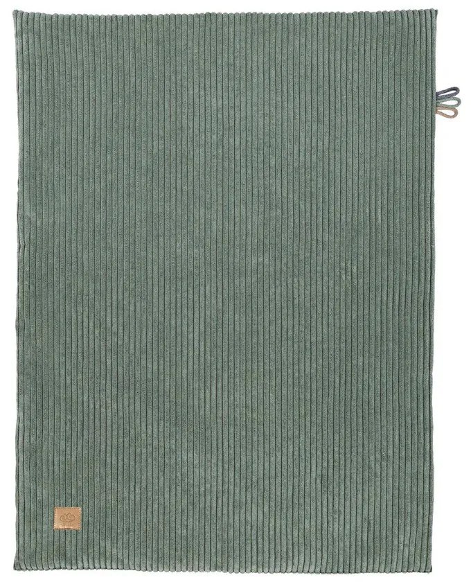 Coperta per bambini verde in velluto a coste 100x77 cm – Meowbaby