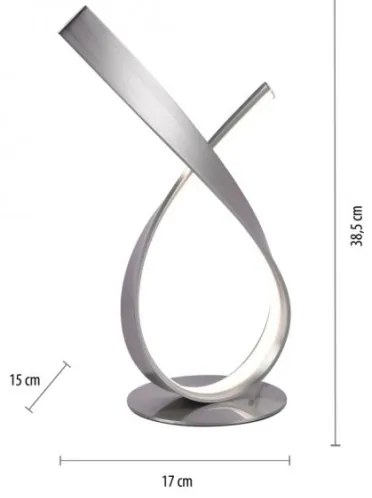 Paul Neuhaus 4720-55 - Lampada da tavolo LED LINDA LED/11,4W/230V cromo opaco