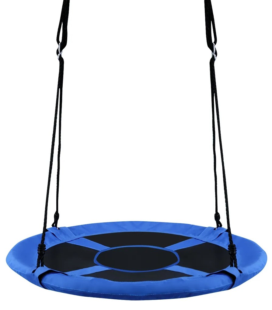 Costway Altalena a nido per bambini in tessuto da giardino, Nido Altalena da appendere 100CM 150KG, Blu