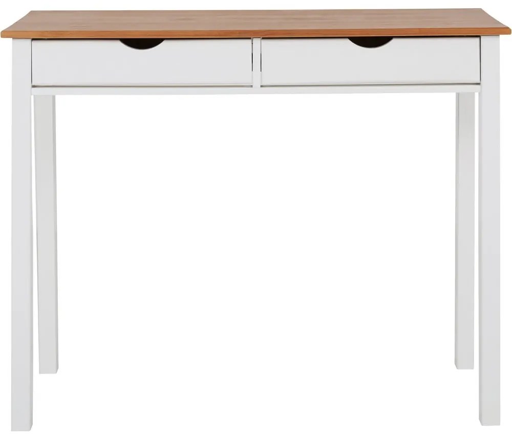 Tavolo da lavoro in pino bianco e marrone, lunghezza 100 cm Gava - Støraa