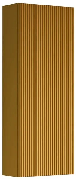 Pensile bagno Opera laccato opaco senape, 1 anta apertura da sinistra P 17 x L 30 x H 80 cm