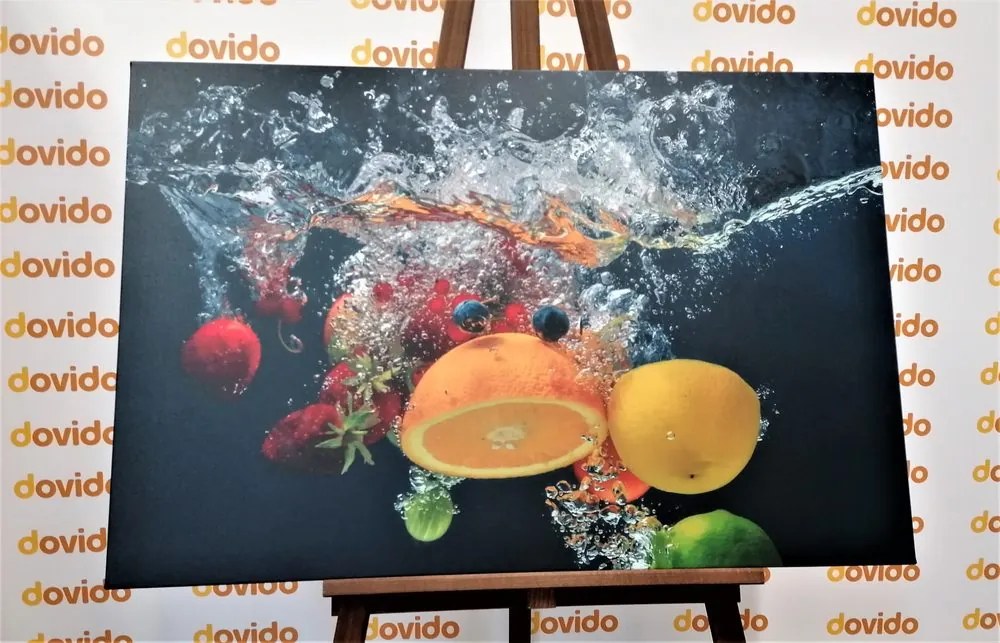 Quadro su tela – Frutta nell'acqua