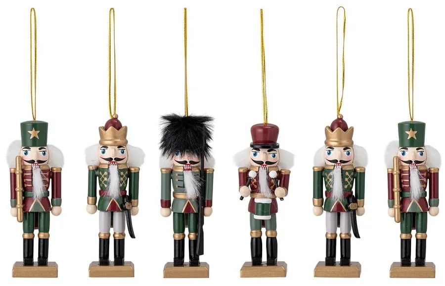 Decorazioni per albero di natale in set in legno 6 pz 13 cm Nikita – Bloomingville