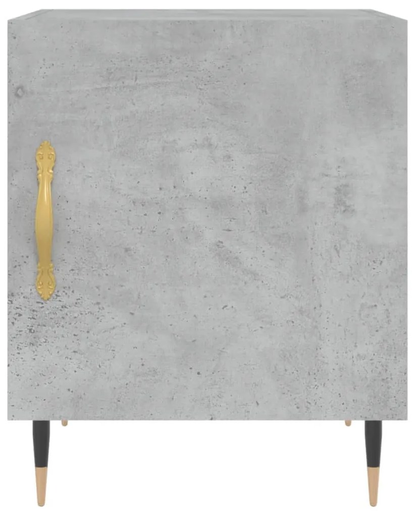 Comodini 2 pz Grigio Cemento 40x40x50 cm in Legno Multistrato