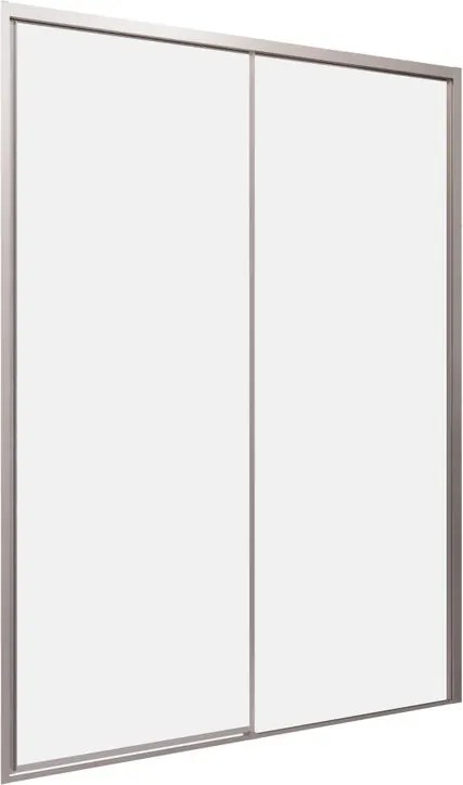 Porta doccia L 127-131 cm x H 200 cm, per nicchia in vetro trasparente SP. 8 mm, profilo argento