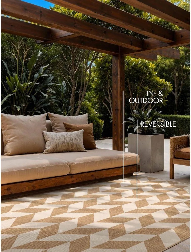 Tappeto da interno/esterno color crema/di colore naturale 120x170 cm Haringey Terrick – Ted Baker