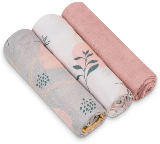 Lionelo - Set da 3 mussole in bambù 70x70 cm Leaf