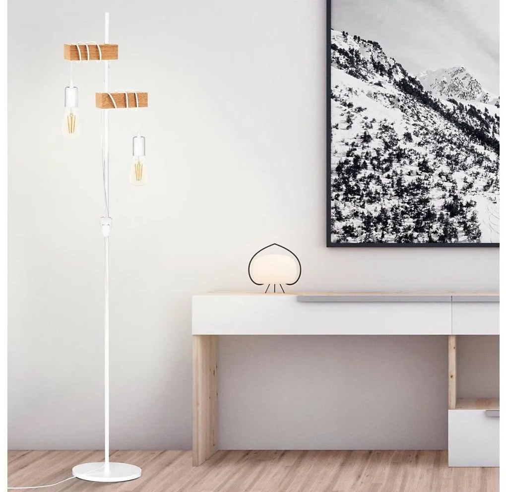 Eglo 33167 - Lampada da terra TOWNSHEND 2xE27/60W/230V