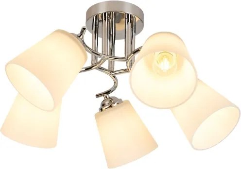 Plafoniera PAFOS 5xE27/15W/230V cromo lucido
