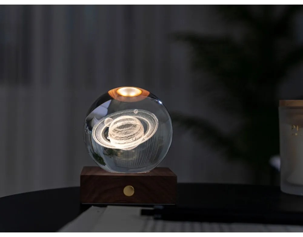 Decorazione luminosa marrone scuro con ricarica USB Amber – Gingko